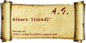 Albert Ildikó névjegykártya