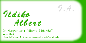 ildiko albert business card